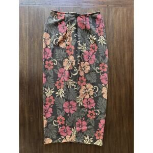 Beach Riot Ski Skirt Womens Medium Honolulu Hibiscus Wrap Midi Glitter Tropical
